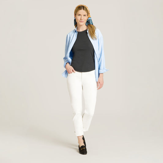Mid Rise Slim Straight Lloyd White Slim Straight jeans