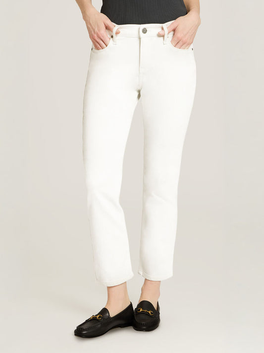 Mid Rise Slim Straight Lloyd White Slim Straight jeans