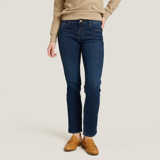 Logan Mid Rise Slim Straight Jeans Dark Blue Slim Straight jeans