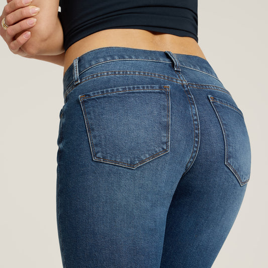 Mid Rise Slim Straight Ridge Jeans Medium Blue Slim Straight jeans