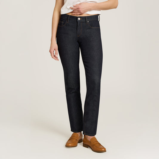 Mid Rise Slim Straight Ridge Jeans Dark Blue Slim Straight jeans