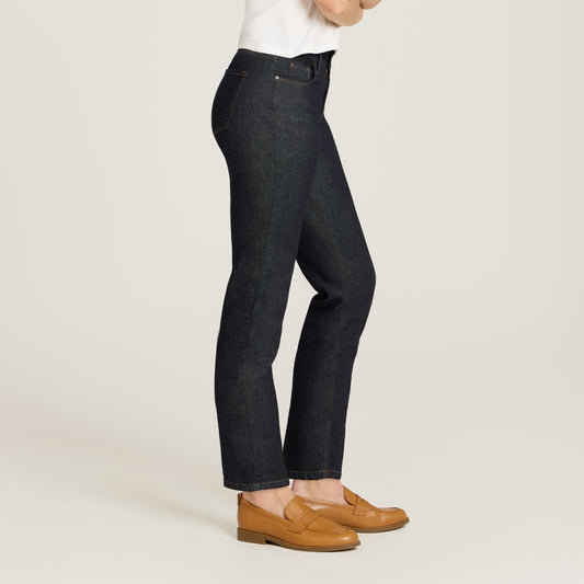 Mid Rise Slim Straight Ridge Jeans Dark Blue Slim Straight jeans