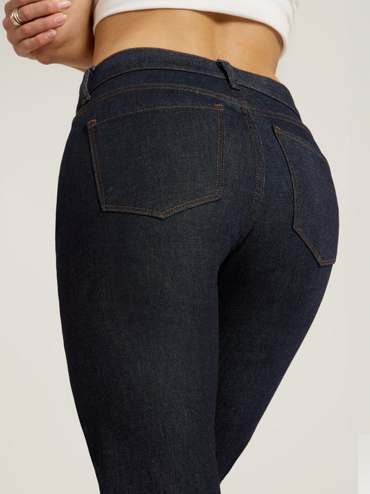 Mid Rise Slim Straight Ridge Jeans Dark Blue Slim Straight jeans