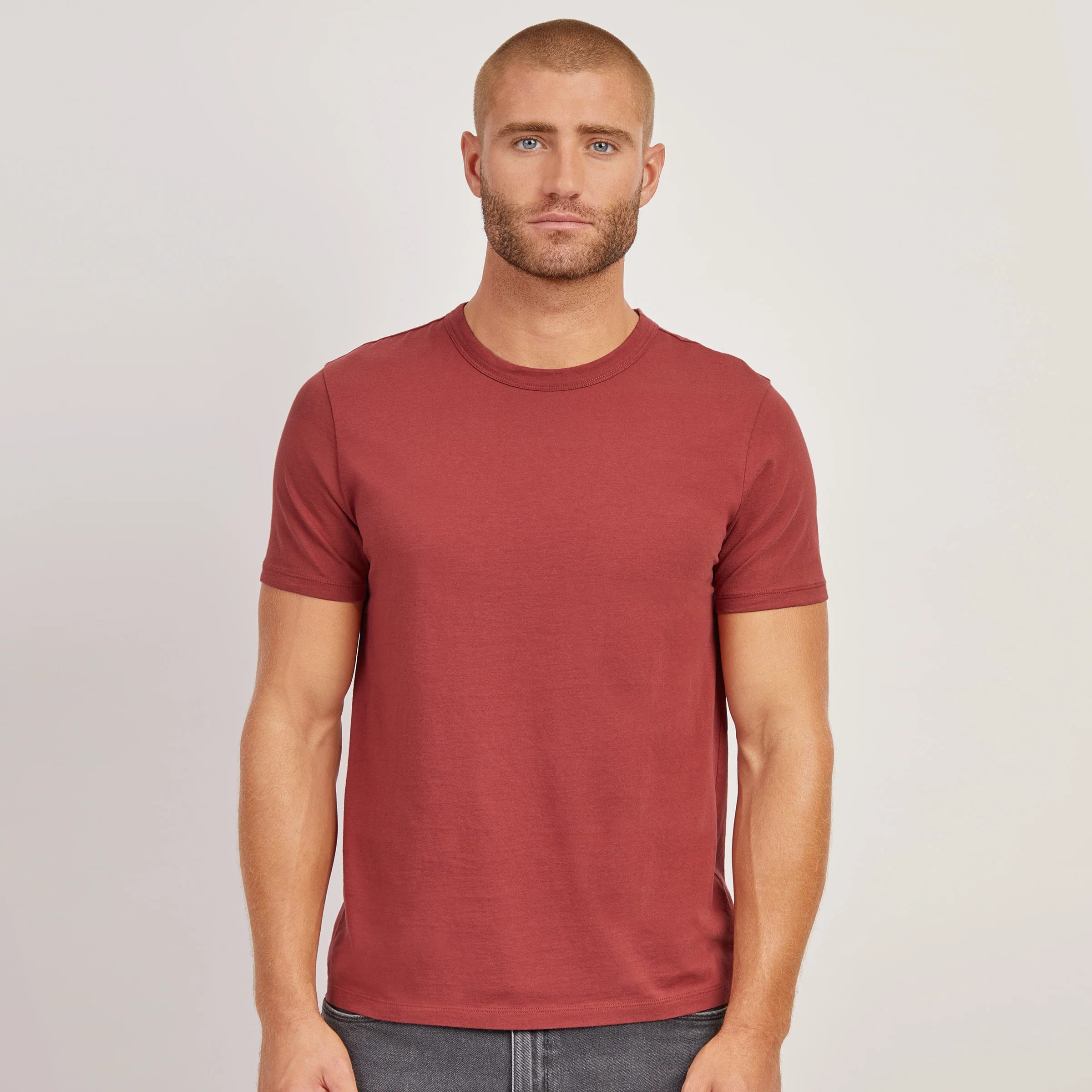  wearing White Mott&Bow | Classic Crew Driggs Tee tt tees