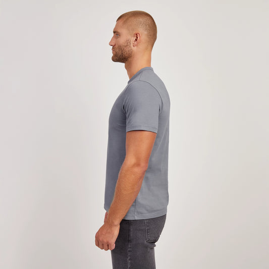 Classic Crew Driggs Tee Gray Blue Crew tees