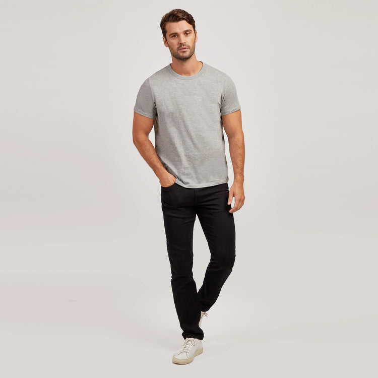 Men wearing Heather Gray Classic Crew Driggs Tee