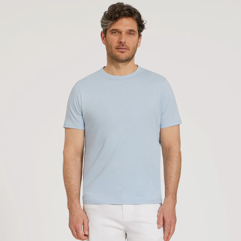  wearing White Mott&Bow | Classic Crew Driggs Tee tt tees