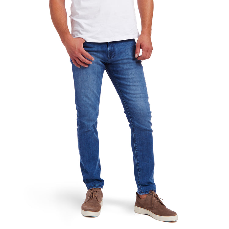 Men wearing Medium Blue Skinny Staple Jeans