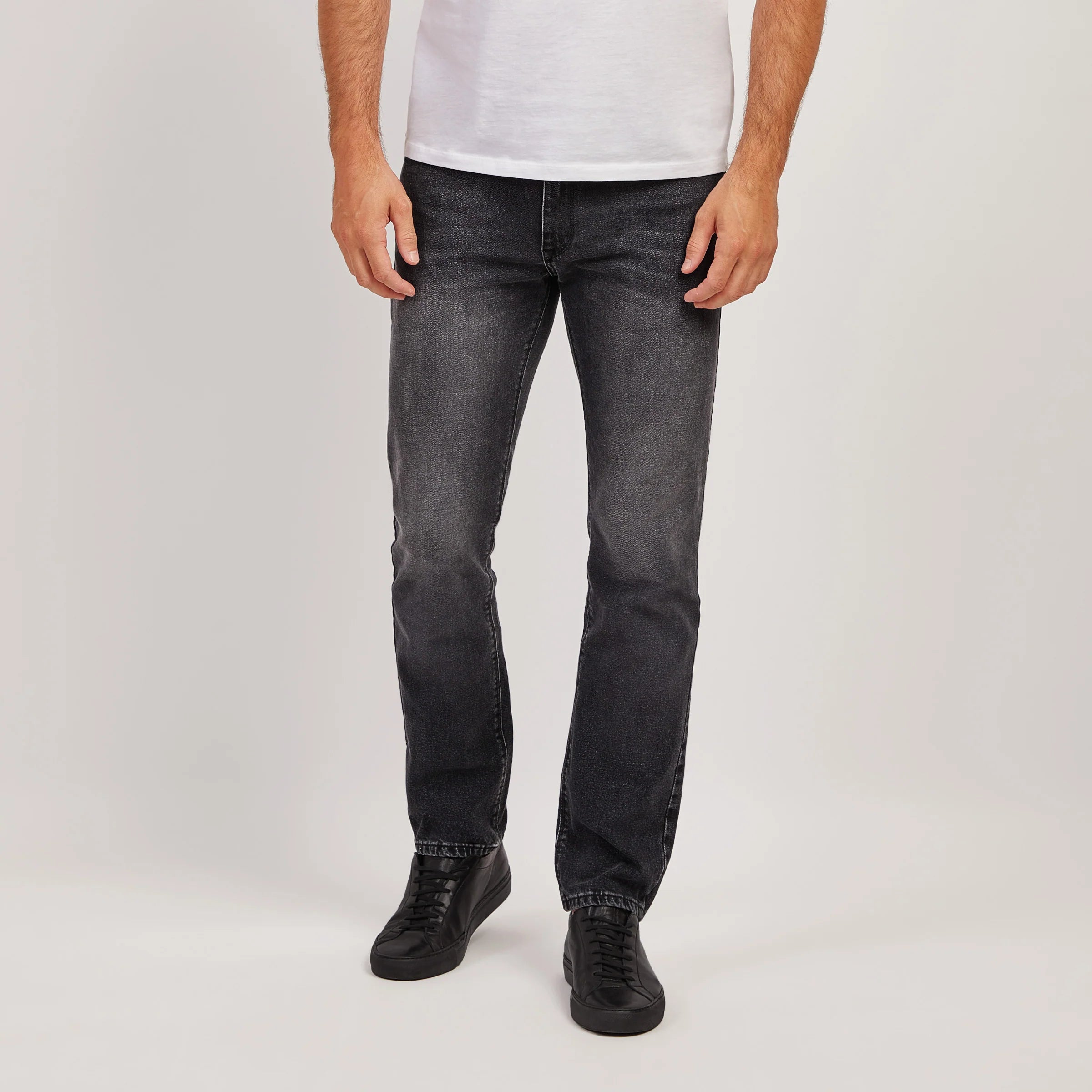 Men wearing Stone Medium Gray Mott&Bow | Slim Stone Jeans tt jeans