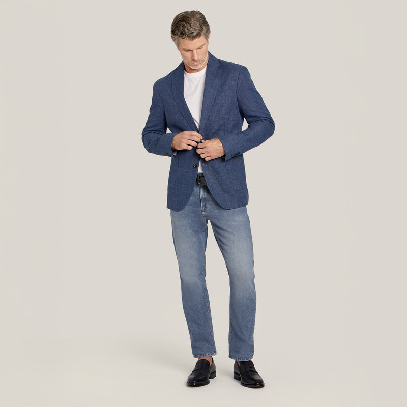 Men wearing Vintage Blue All Blue Jeans jeans