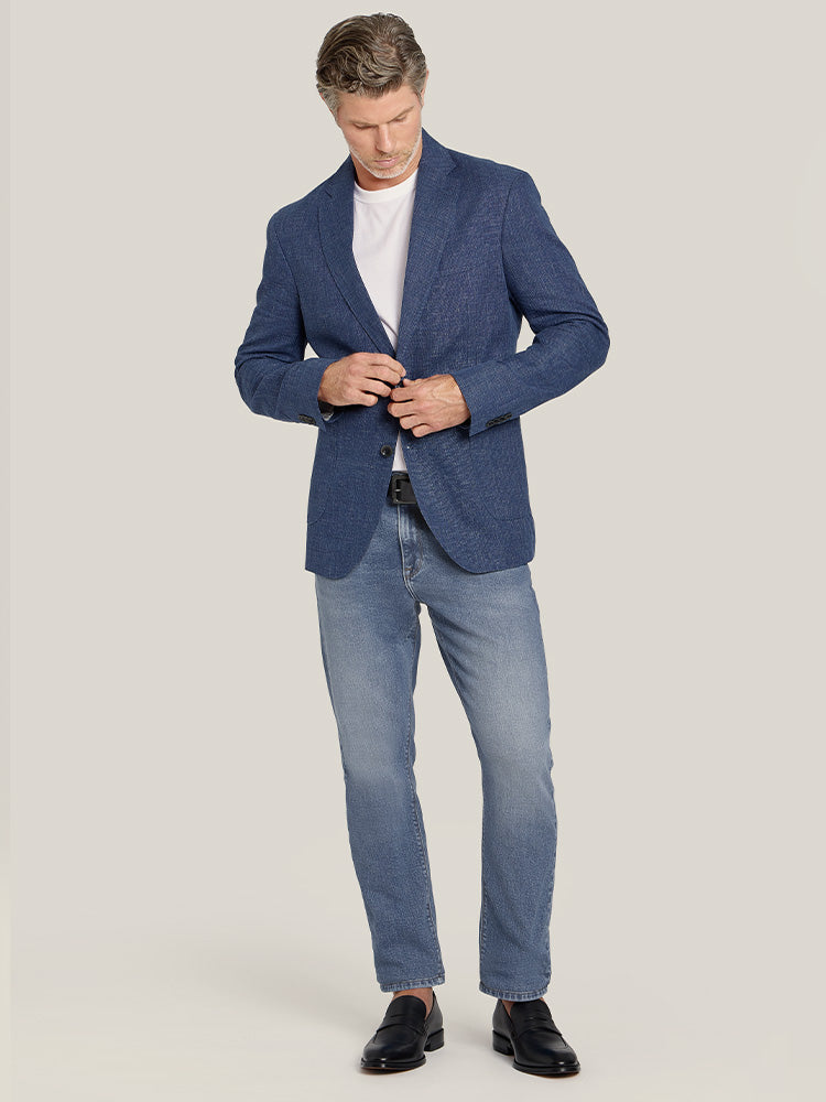 Men wearing Vintage Blue Slim Hubert Jeans