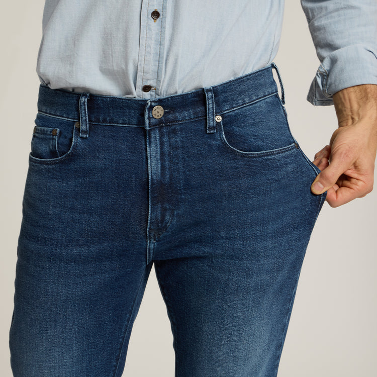 Men wearing Midnight Blue Slim Hubert Jeans