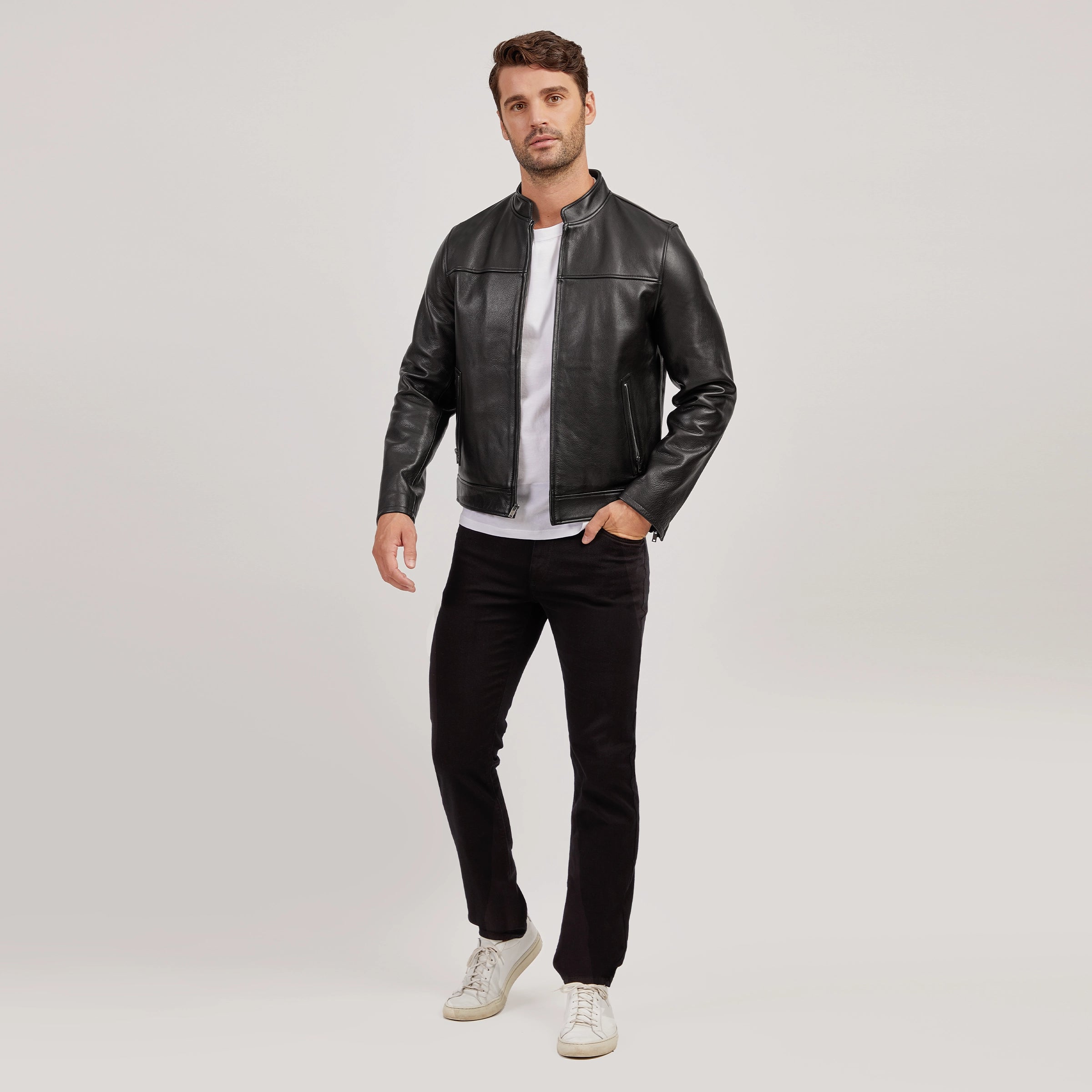 Men wearing Stone Medium Gray Mott&Bow | Slim Stone Jeans tt jeans