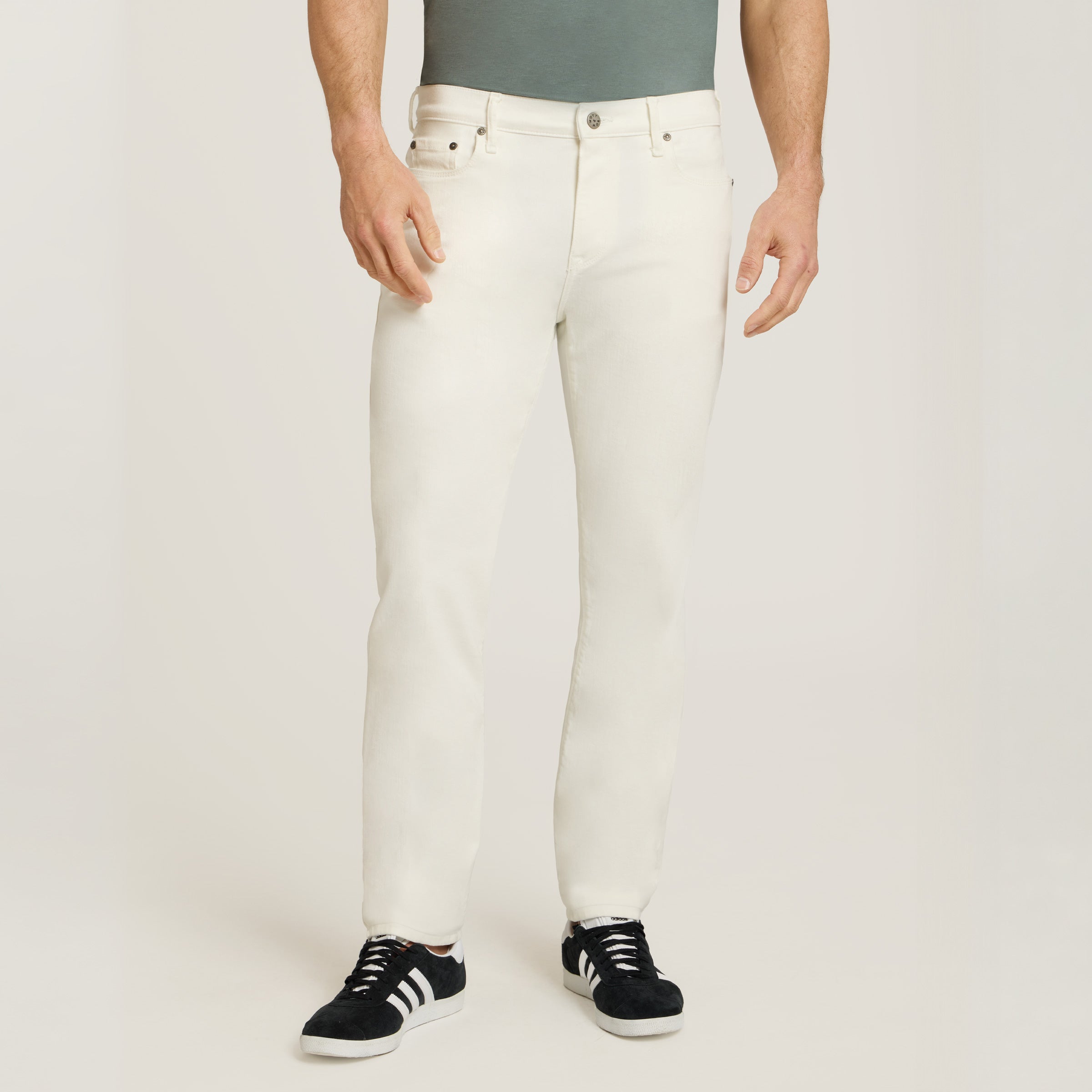 Men wearing White Slim Lloyd Jeans