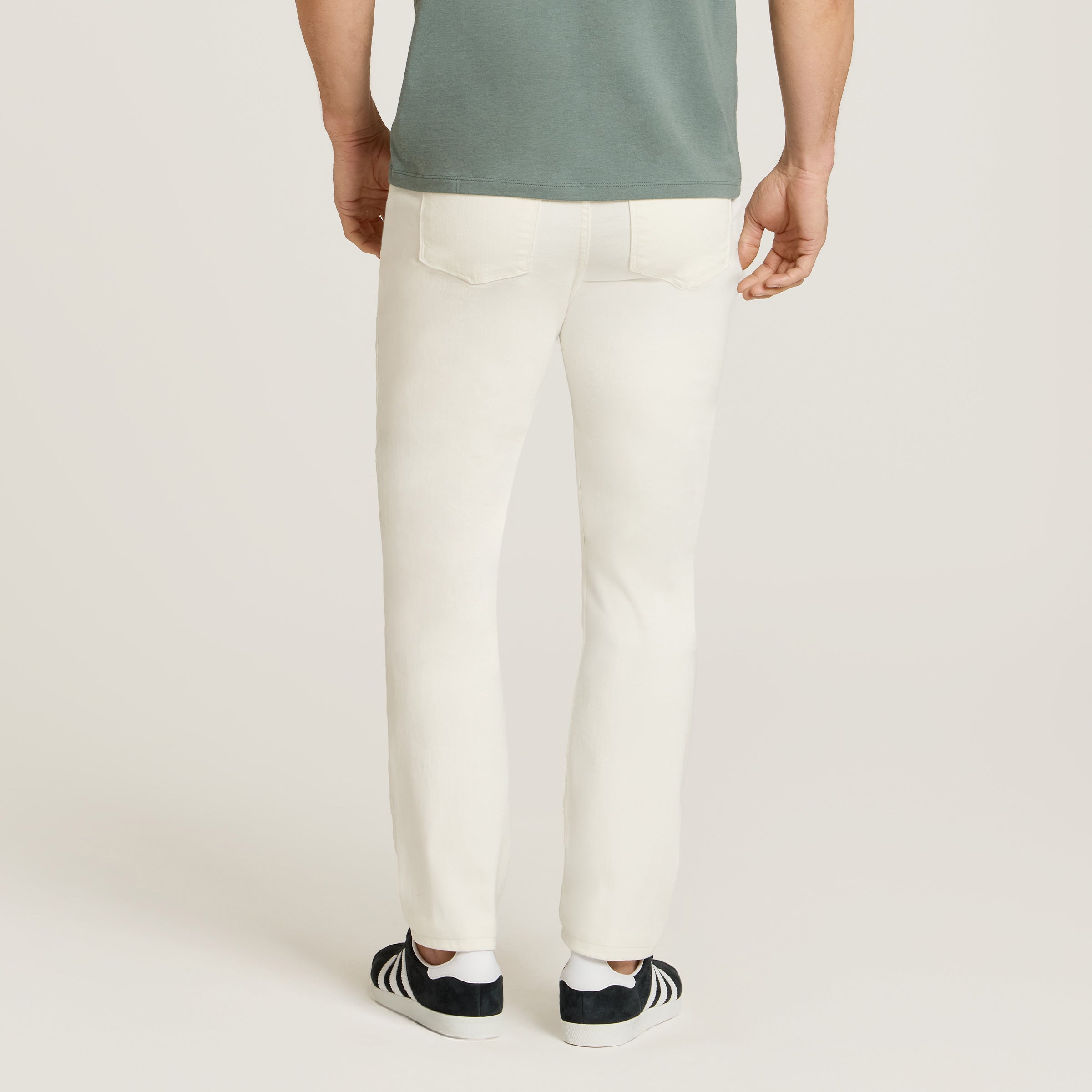 Men wearing White Slim Lloyd Jeans