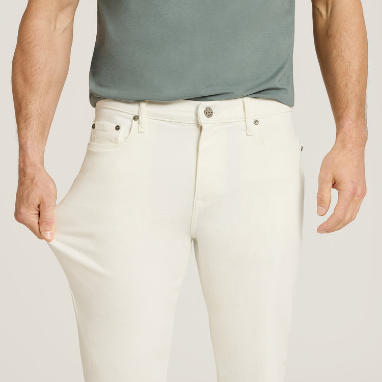 Men wearing White Slim Lloyd Jeans