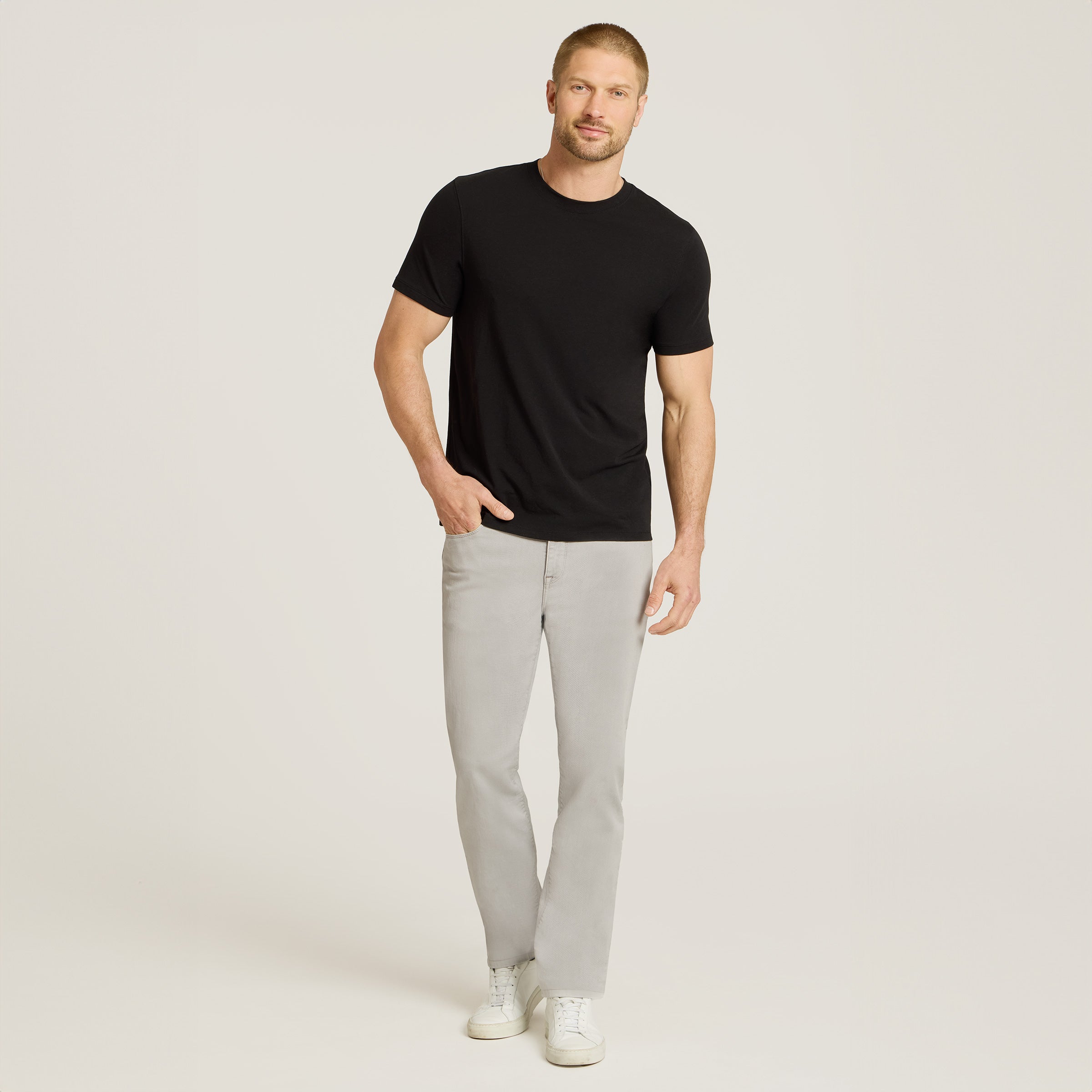 Men wearing Ashe Slim Mercer Jeans