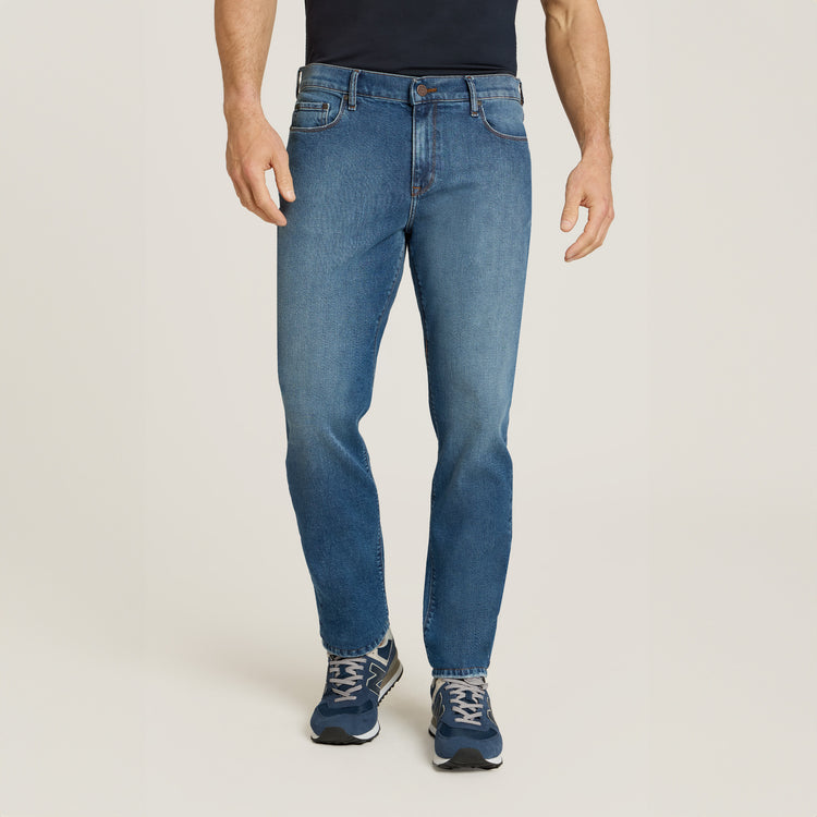 Men wearing Light/Medium Blue Slim Ridge Jeans