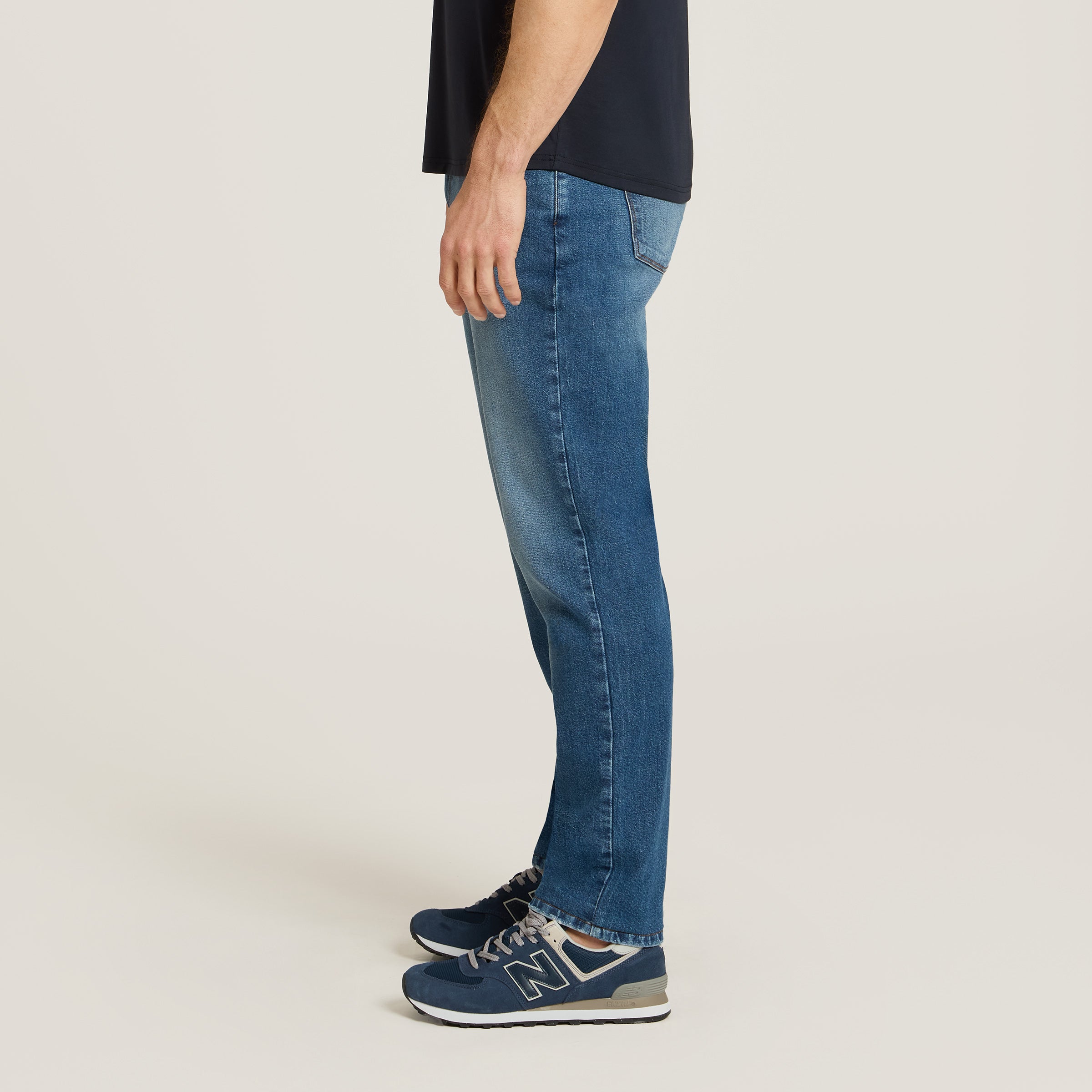 Men wearing Light/Medium Blue Slim Ridge Jeans