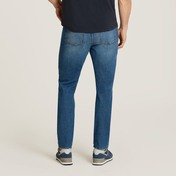 Men wearing Light/Medium Blue Slim Ridge Jeans