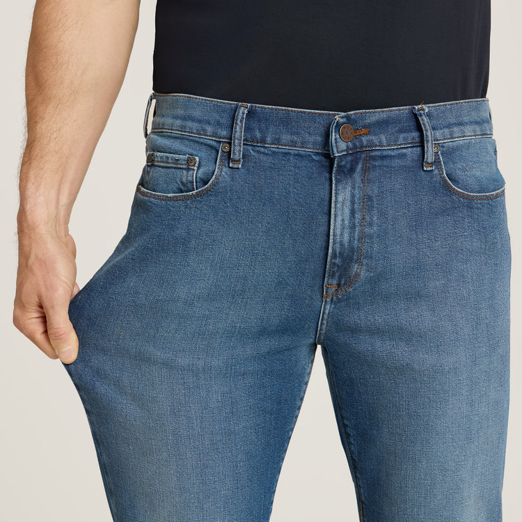 Men wearing Light/Medium Blue Slim Ridge Jeans