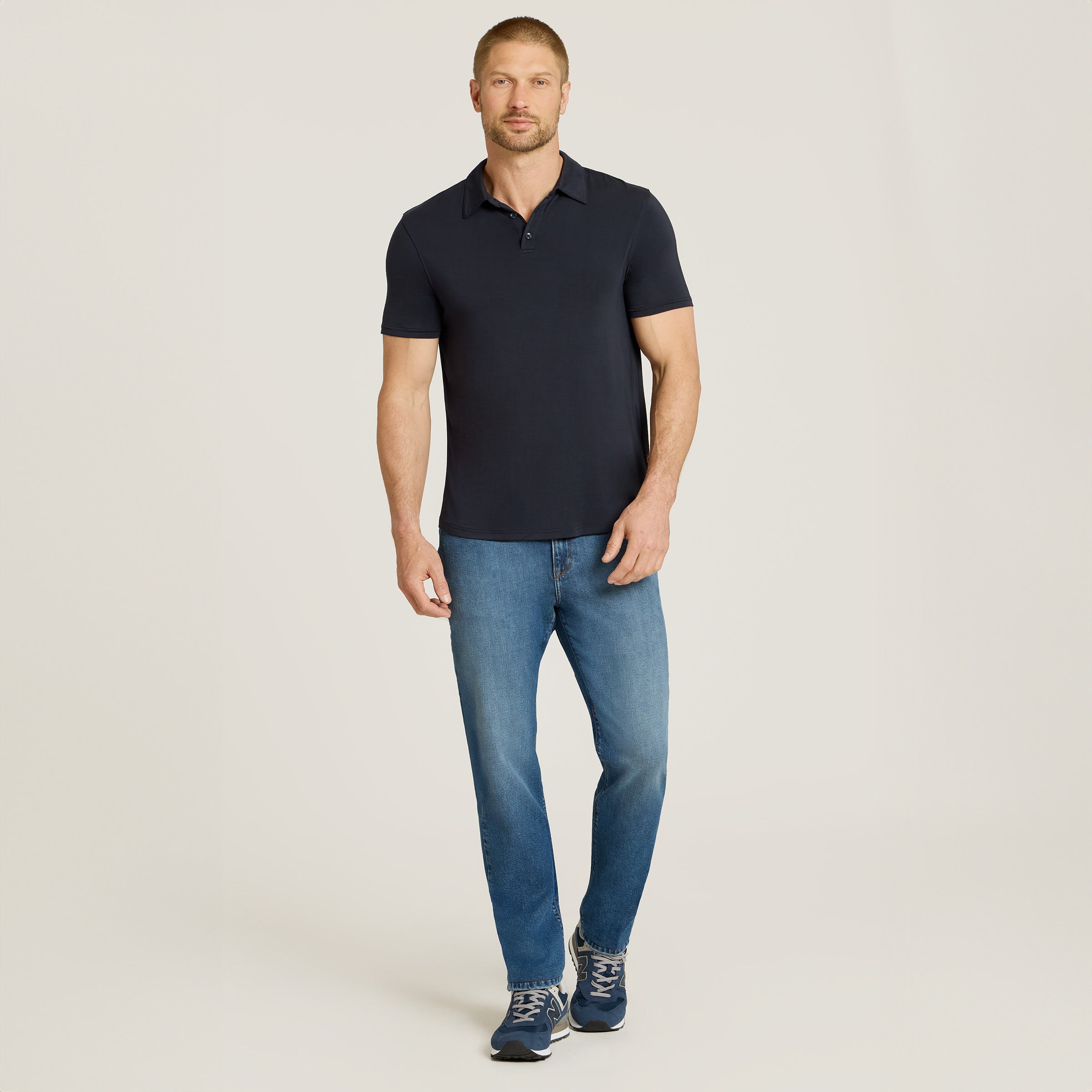Men wearing Light/Medium Blue Slim Ridge Jeans