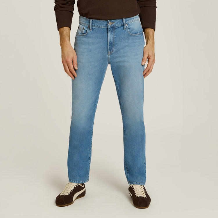 Men wearing Light Blue Slim Ridge Jeans