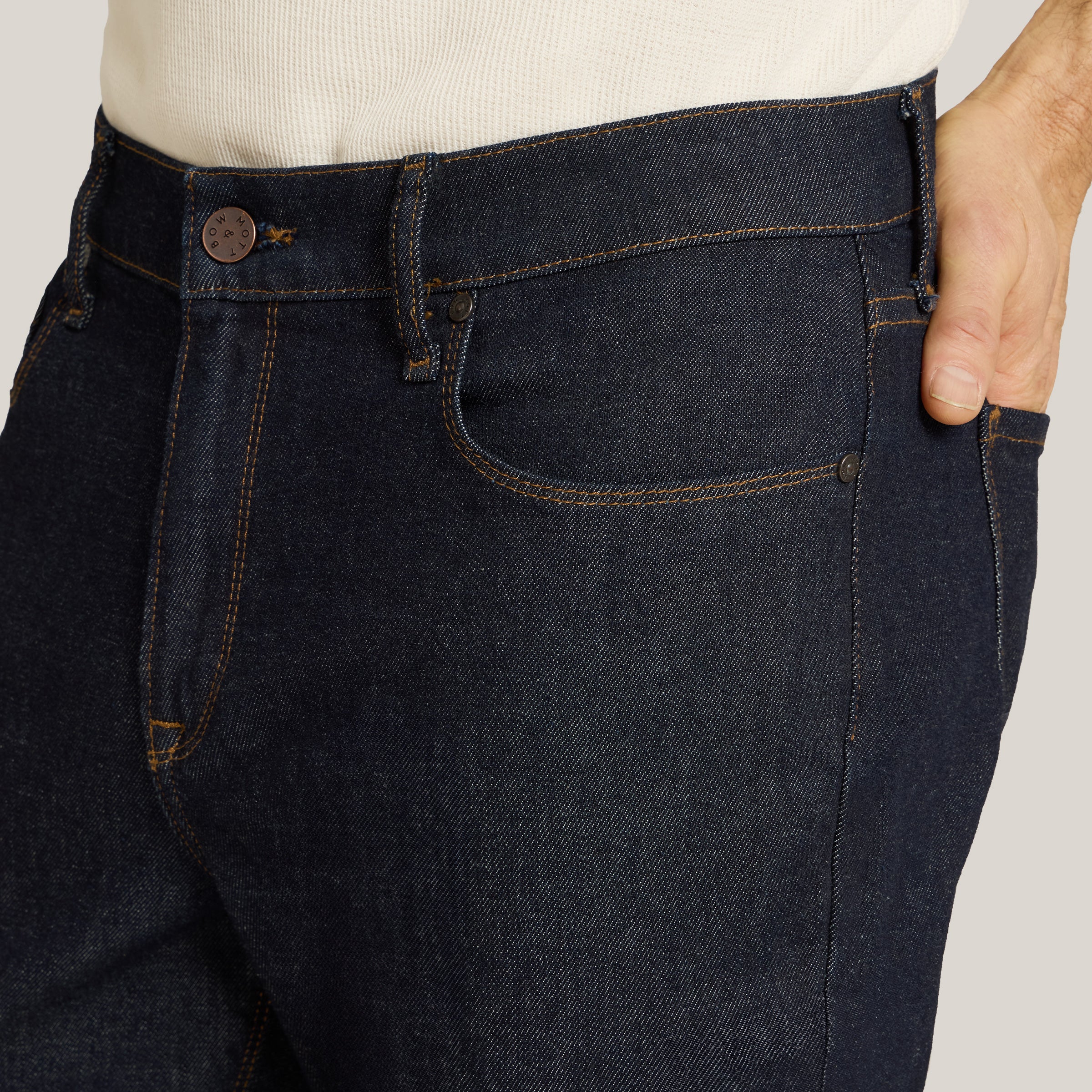 Men wearing Dark Blue Slim Ridge Jeans