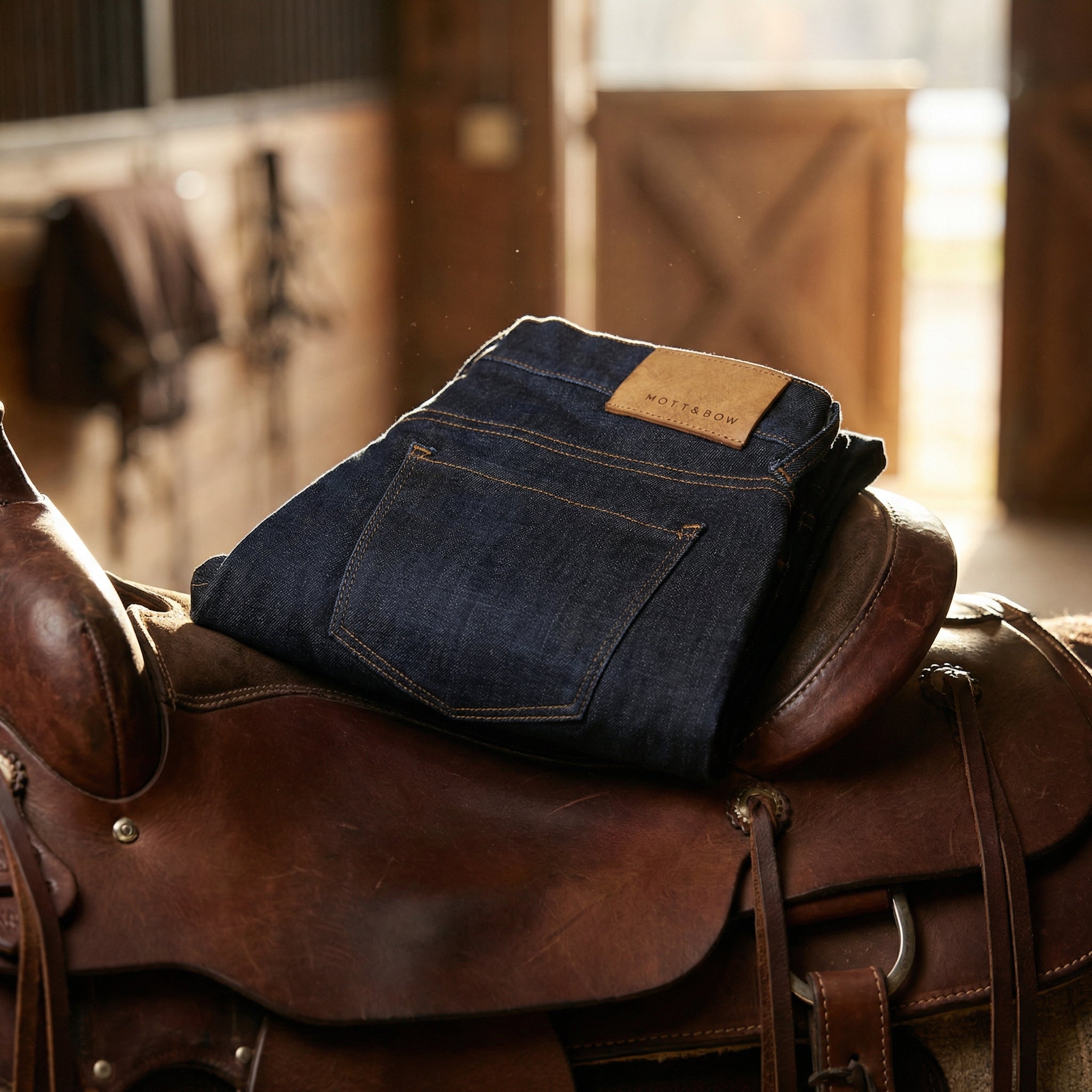 Men wearing Dark Blue Straight Crosby Jeans