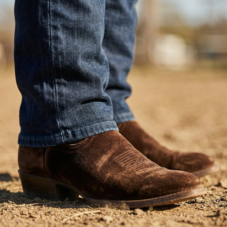 Men wearing Medium/Dark Blue Straight Crosby Jeans