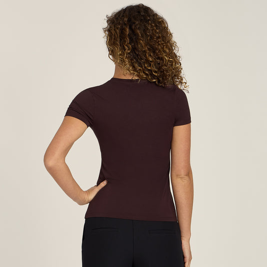 Second Skin Crew Tee Espresso Crew tees