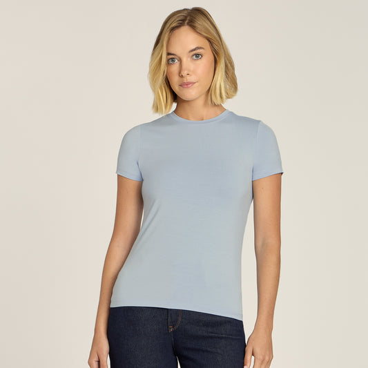 Second Skin Crew Tee Ice Blue Crew tees