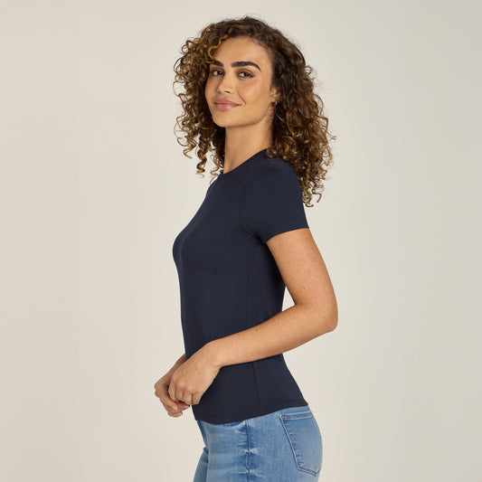 Second Skin Crew Tee Navy Crew tees