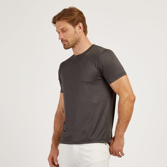 Tech Tee Charcoal Heather Crew tees