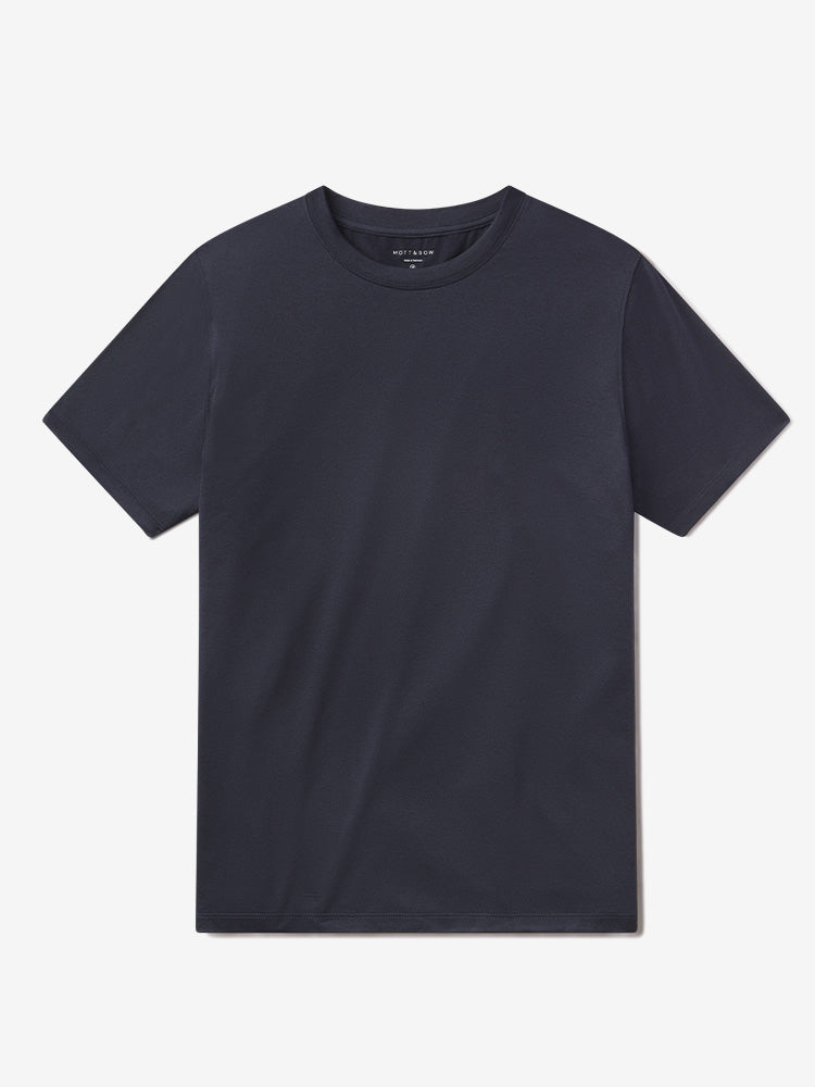 Men wearing Navy Heather Tech Tee