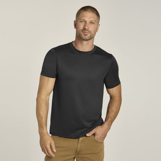 Tech Tee Black Heather Crew tees