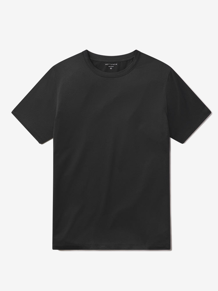 Men wearing Black Heather Tech Tee