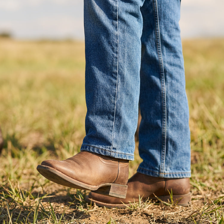 Men wearing Light/Medium Blue Straight Wooster Jeans