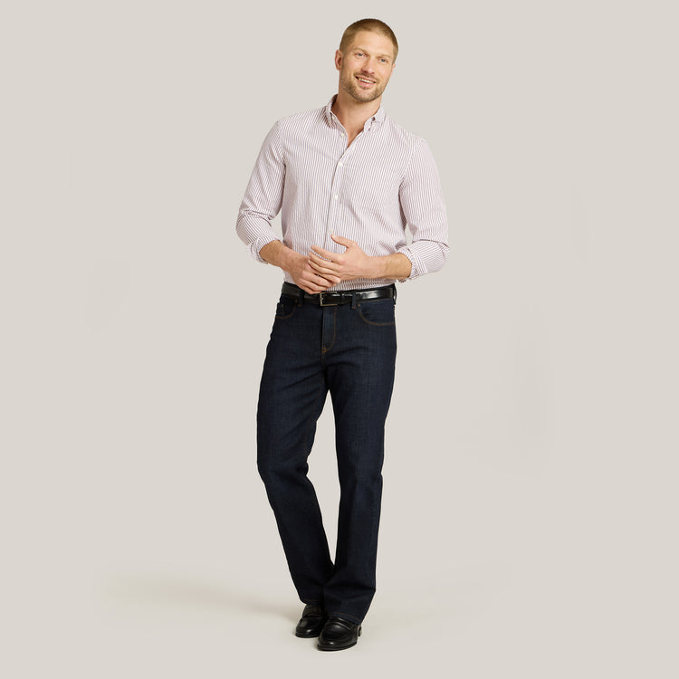 Men wearing Dark Blue Straight Crosby Jeans