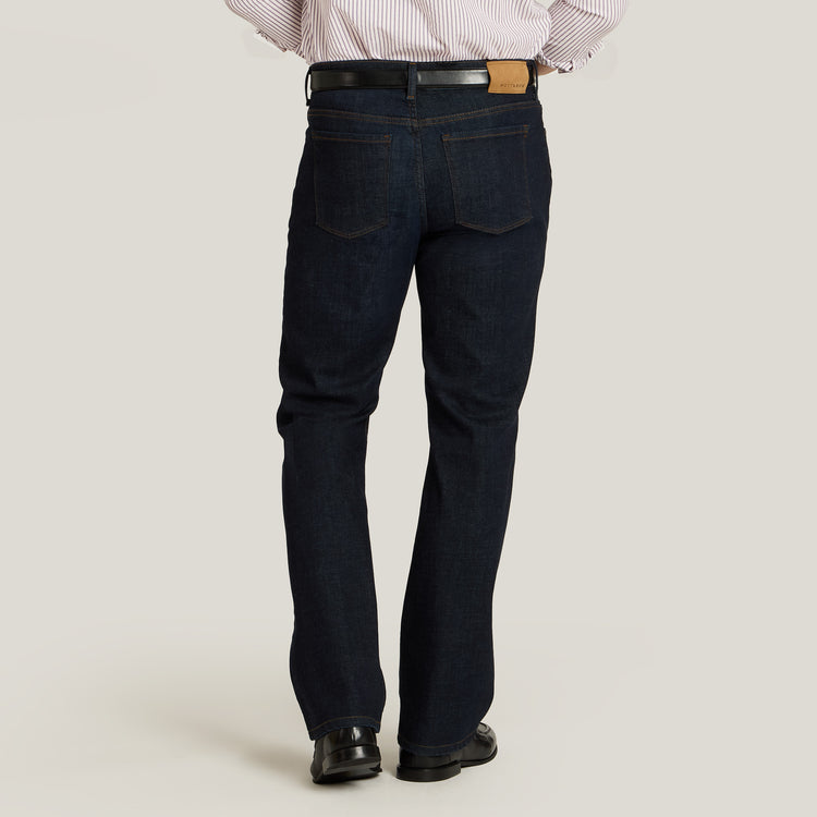 Men wearing Dark Blue Straight Crosby Jeans