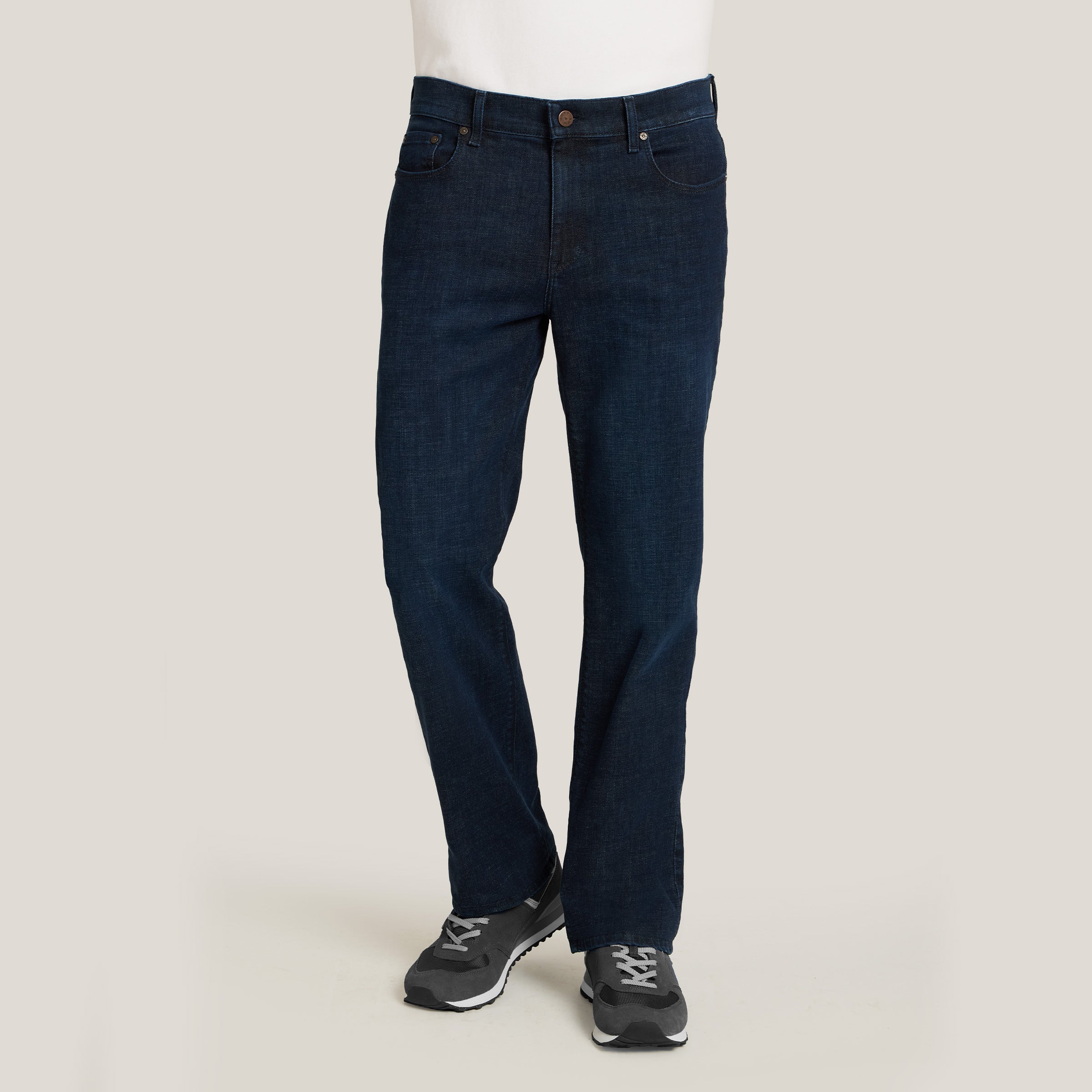 Men wearing Medium/Dark Blue Straight Crosby Jeans
