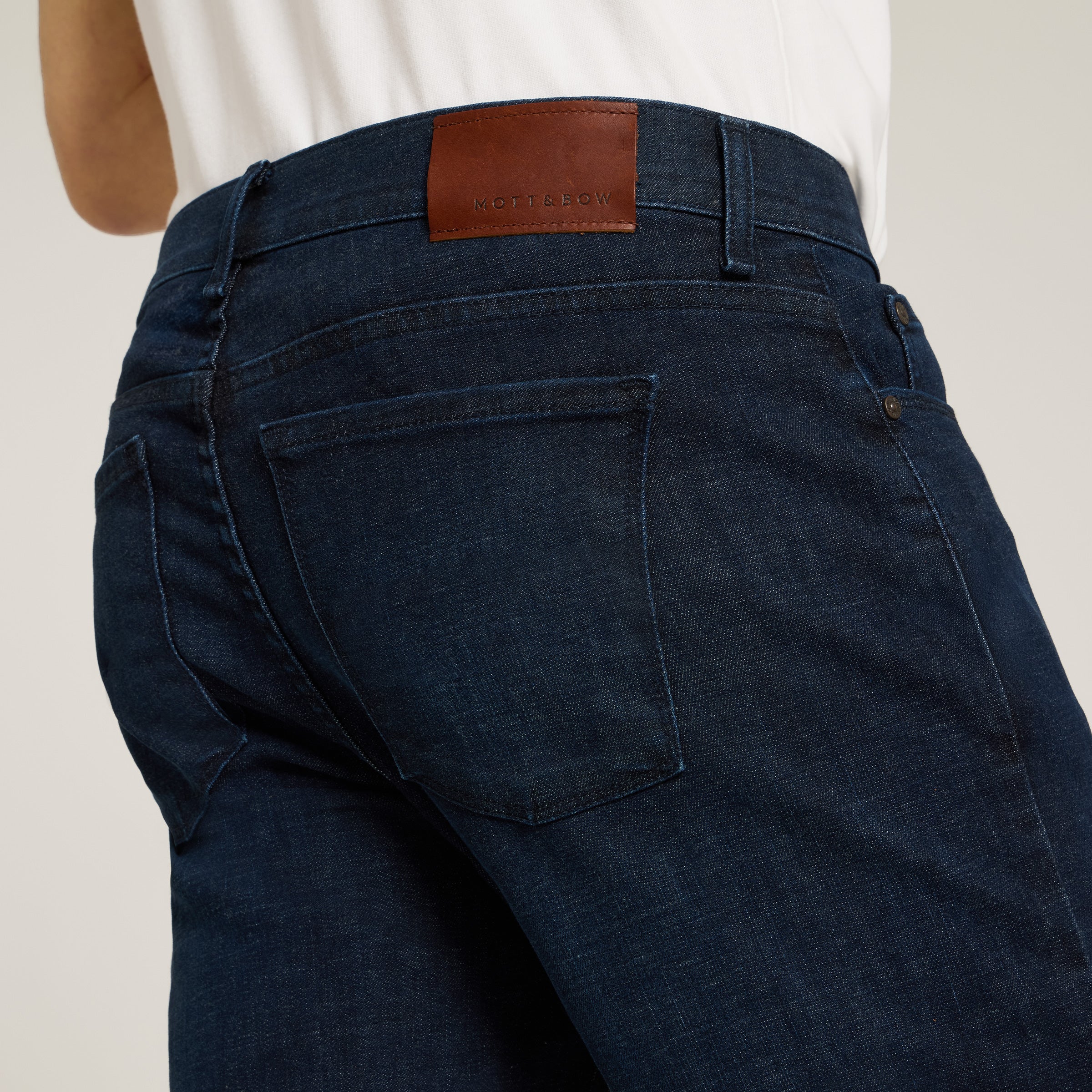 Men wearing Medium/Dark Blue Straight Crosby Jeans
