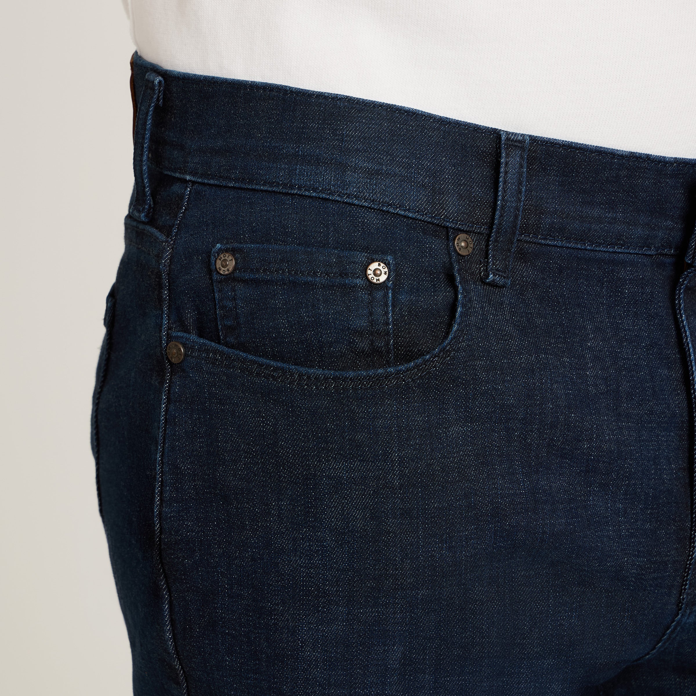 Men wearing Medium/Dark Blue Straight Crosby Jeans