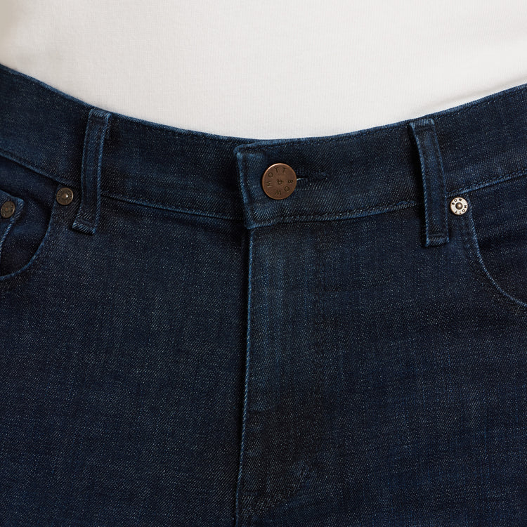 Men wearing Medium/Dark Blue Straight Crosby Jeans