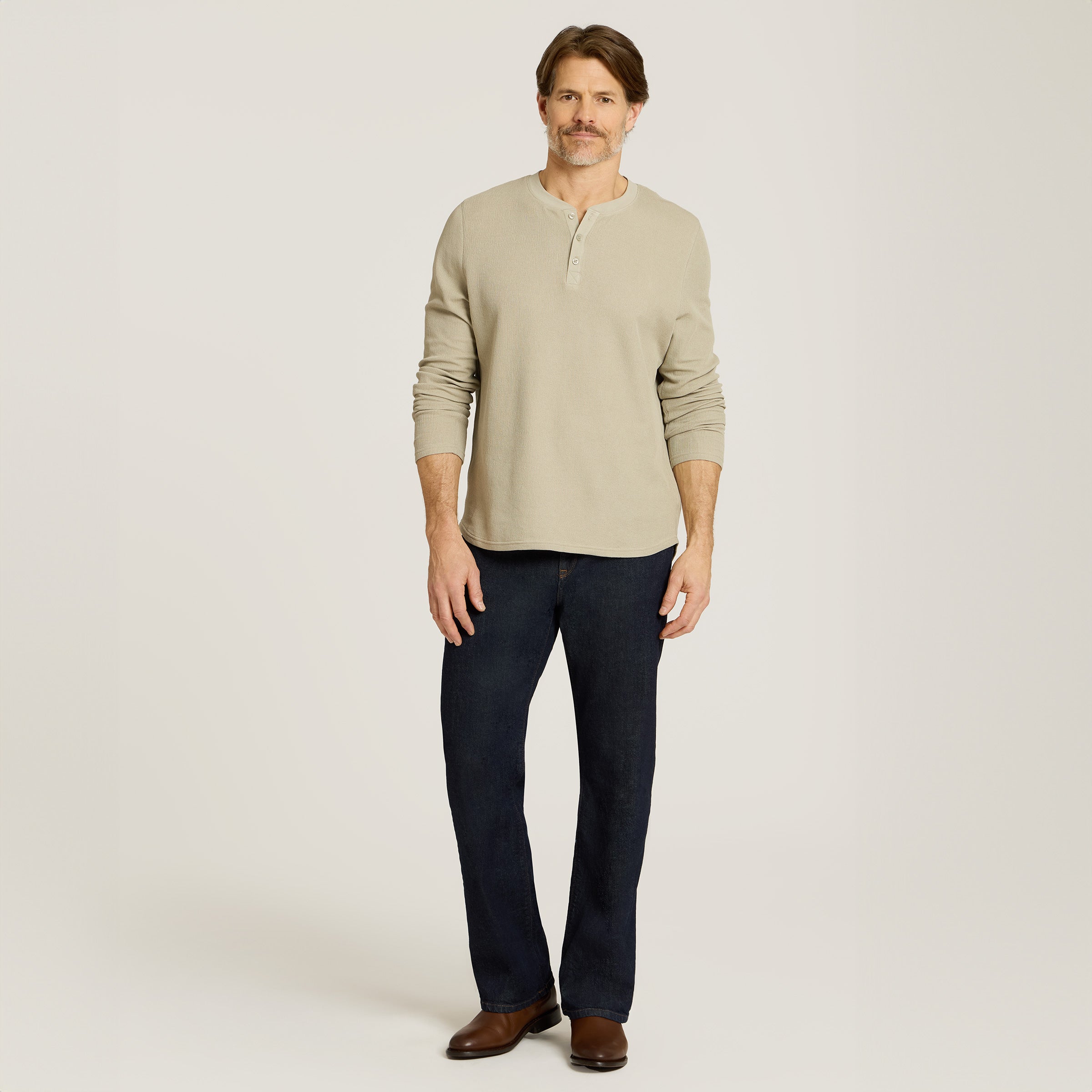 Men wearing Dark Blue Straight Ridge Jeans