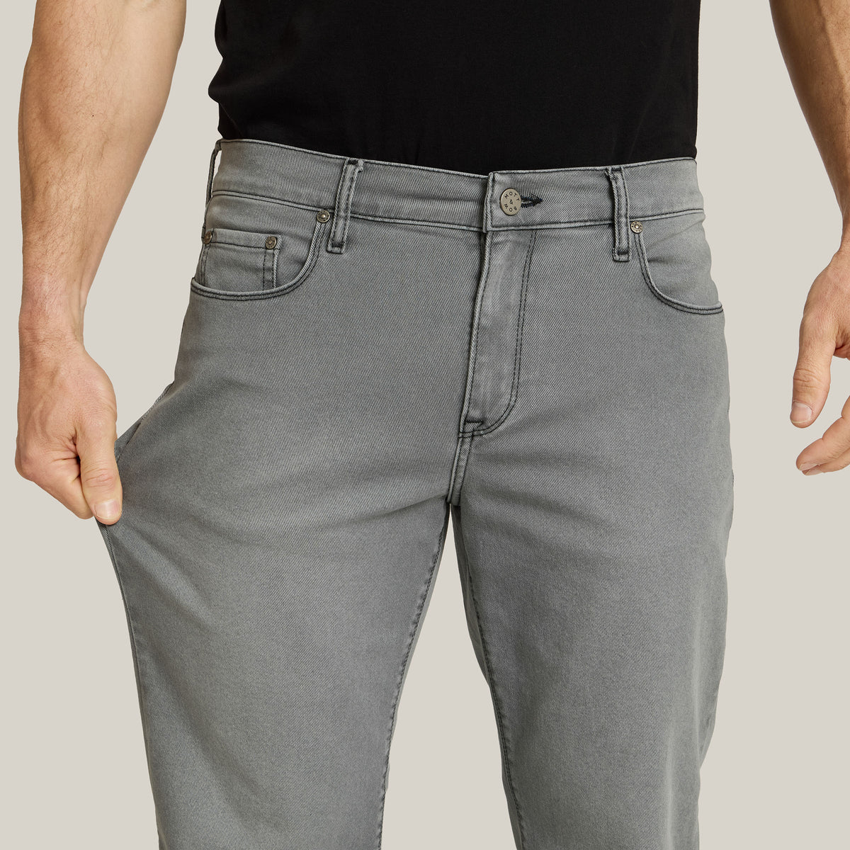 Men wearing Gris claro Straight Stone Jeans