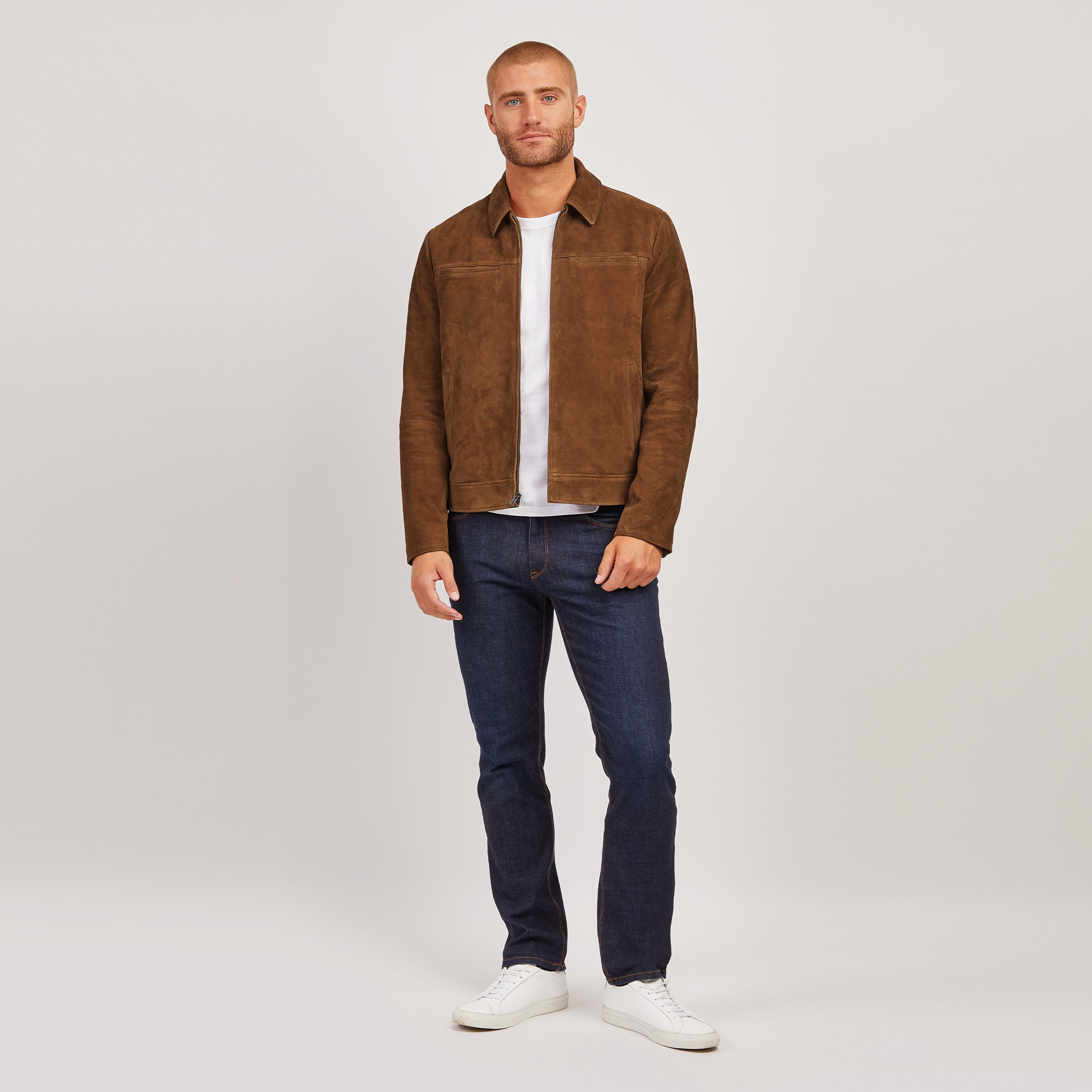trucker work jacket tobacco field Flint and Tinder Flannel-Lined Waxed Made in China. Suede Trucker Jacket