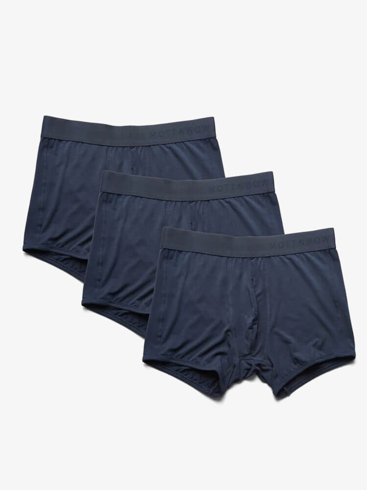 Men wearing Azul marino Trunks 3-Pack underwear