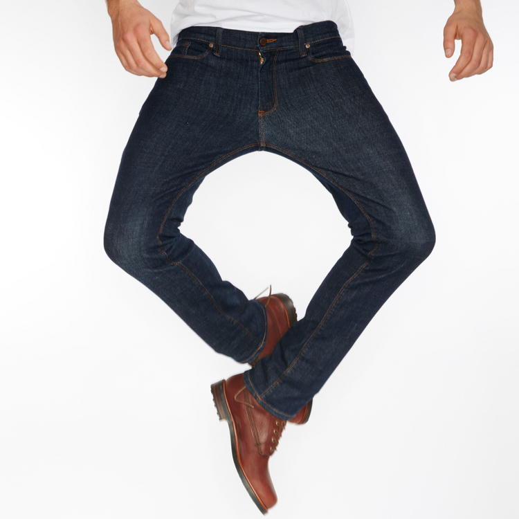 Men wearing Dark Blue Slim Wooster Jeans