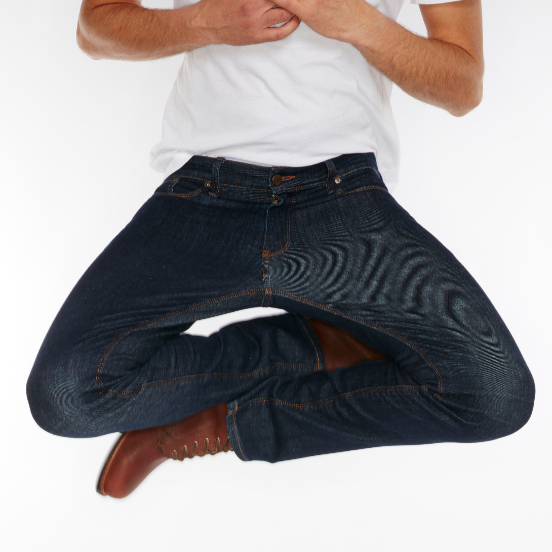 Men wearing Dark Blue Slim Wooster Jeans